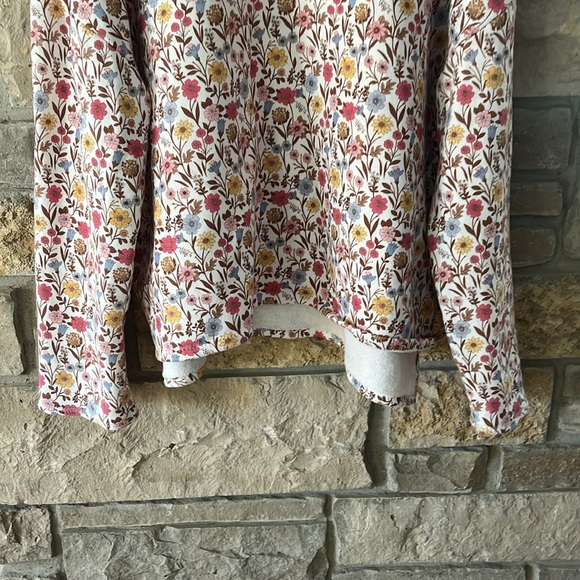 Custom Made Fleece Lined Turtleneck Sweatshirt Floral Pattern Size XXL - Picture 4 of 16